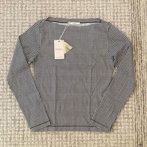 Doen Paulette Tee in Noir La Maddalena Gingham